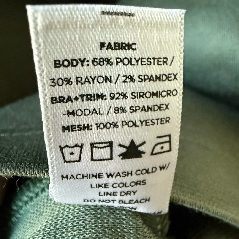 LALABU Soothe Baby Wearing Shirt‎ Tank Green Cozy New Mom Kangaroo Cuddle S - Picture 8 of 8